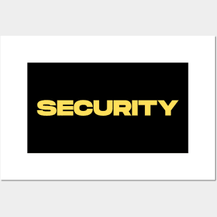 Security in Yellow Lettering Posters and Art